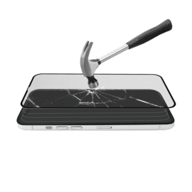 Protection d’écran antibactérienne en verre trempé ultra-résistant (100% de surface couverte) pour Apple iPhone 12/12 Pro, Noir