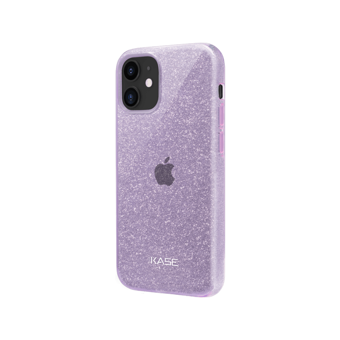 Coque slim&nbsp;paillet&eacute;e &eacute;tincelante pour Apple iPhone 12 mini, Violet