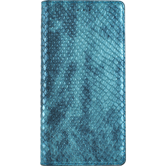 Diarycase Coque clapet en cuir v&eacute;ritable avec support aimant&eacute; pour Samsung Galaxy S6 Edge, motif serpent, Menthe