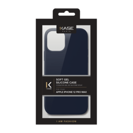 Coque en Gel de Silicone Doux pour iPhone 12 Pro Max, Bleu Oxford