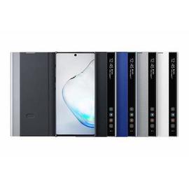 Clear View cover Noir avec fonction stand Note 10+