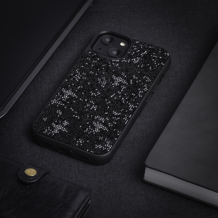 Coque Bling Strass pour Apple iPhone 14, Minuit Noir