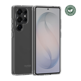 Coque hybride invisible fabriqu&eacute; avec 83% de plastique recycl&eacute; pour Samsung Galaxy S26 Ultra 5G, Transparente