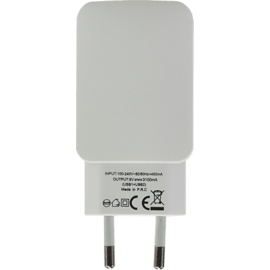 Chargeur Universel Double USB (EU) 3.1A, Blanc Lumineux