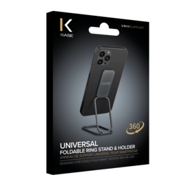 Universal Foldable Ring Stand & Holder, Gun Metal