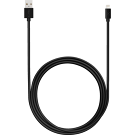 Câble Lightning certifié MFi Apple Charge Speed 2.4A charge/ sync (2M), Noir de jais