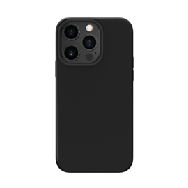 Coque antichoc en gel de silicone doux pour Apple iPhone 13 Pro, Noir satin