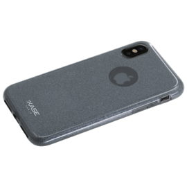 Coque slim&nbsp;paillet&eacute;e &eacute;tincelante pour Apple iPhone X, Noir