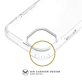 Coque hybride invisible fabriqu&eacute;e &agrave; 83 % de plastique recycl&eacute; pour Apple iPhone 15, transparente