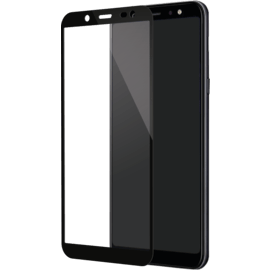 Protection d'écran en verre trempé (100% de surface couverte) pour Samsung Galaxy A6 (2018)/ J6 (2018), Noir