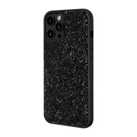 Coque Bling Strass pour Apple iPhone 12 Pro Max, Noir Minuit