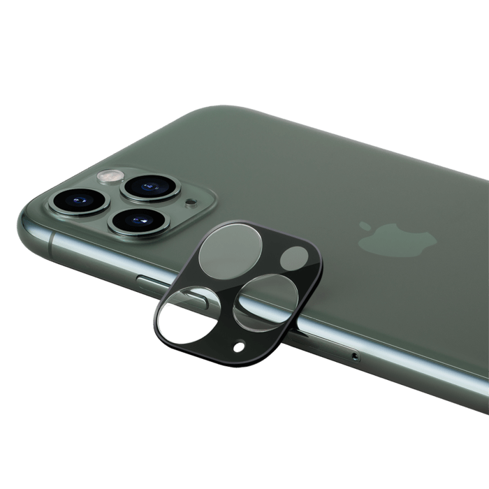 Proteggi obiettivo per fotocamera in vetro temperato di alta qualità per Apple iPhone 11 Pro, nero