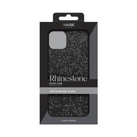 Coque Bling Strass pour Apple iPhone 14 Pro, Minuit Noir
