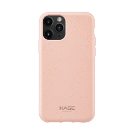 Coque antibact&eacute;rienne vegan bio 100 % z&eacute;ro d&eacute;chet pour Apple iPhone 11 Pro, Rose Rhubarbe