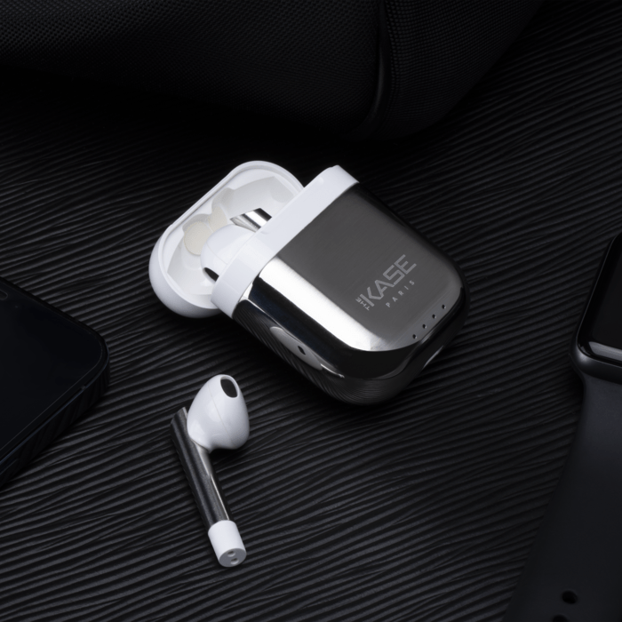 Sonik Ultra On-Ear True Wireless Earpods with Charging Case, Titanium Silver