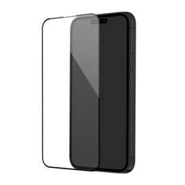 Protection d'&eacute;cran en verre tremp&eacute; (100% de surface couverte) pour Apple iPhone 15 Pro Max, Noir