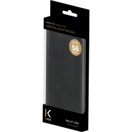 Etui à clapet pour Samsung Galaxy S6 Edge Plus, Noir