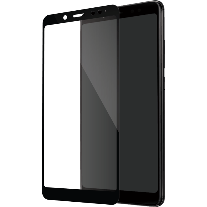 Protection d'écran en verre trempé (100% de surface couverte) pour Xiaomi Redmi Note 5, Noir