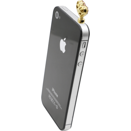 Jack Plug bijoux, C&oelig;ur en diamant, Rose