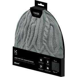 Casque Bluetooth Bonnet maille torsad&eacute;e