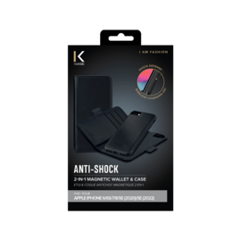 Etui & Coque robuste magn&eacute;tique 2-en-1 pour iPhone Apple 6/6s/7/8/SE 2020/SE 2022, Noir Onyx