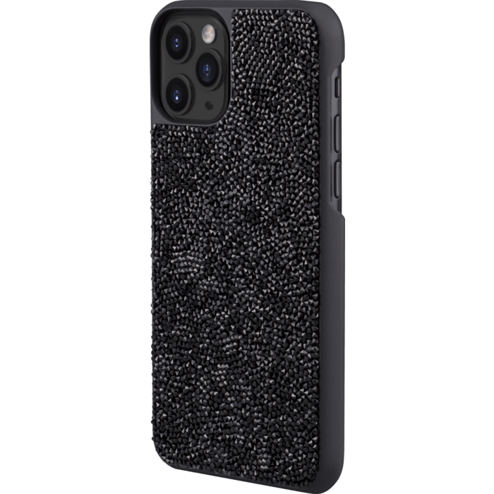 Coque Bling Strass pour Apple iPhone 11 Pro, Noir Minuit