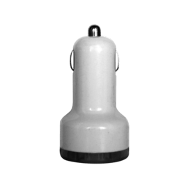Chargeur de voiture double prise USB, Blanc