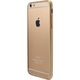 Bumper arrondi m&eacute;tallique pour Apple iPhone 6 Plus, Or lisse