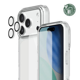 Pack combin&eacute; 3 en 1: Coque hybride invisible, &Eacute;cran en verre tremp&eacute; de qualit&eacute; sup&eacute;rieure et  Protecteur de l&rsquo;objectif de la cam&eacute;ra pour Apple iPhone 17 Pro Max, Transparente