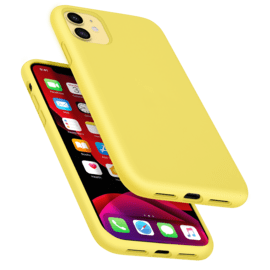 Coque antichoc en gel de silicone doux pour Apple  iPhone 11, Jaune Limonade
