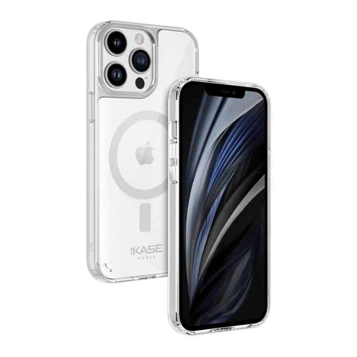 Coque antibact&eacute;rienne antichoc magn&eacute;tique invisible pour Apple iPhone 12 Pro Max, Transparente