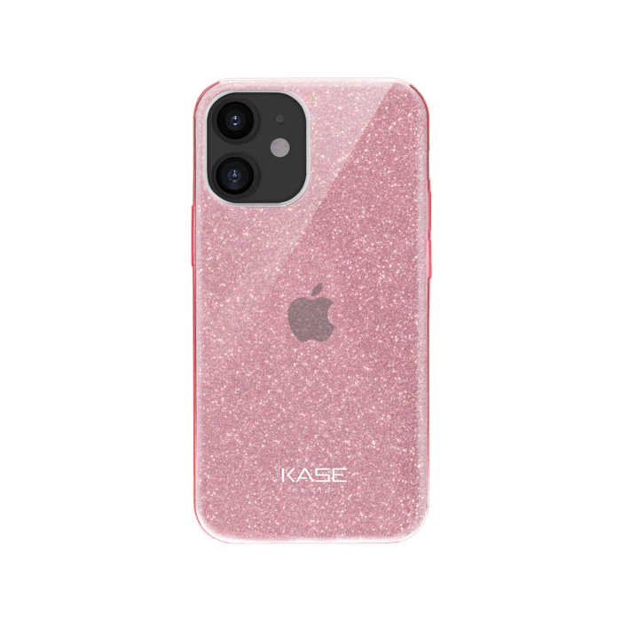 Coque slim&nbsp;paillet&eacute;e &eacute;tincelante pour Apple iPhone 12 mini, Or Rose