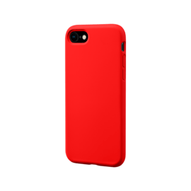 Coque antichoc en gel de silicone doux pour Apple iPhone 7/8/SE 2020/SE 2022, Rouge Ardent