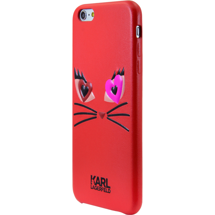 Karl Lagerfeld Choupette in Love 2 Coque pour Apple iPhone 6 Plus/6s Plus, Rouge