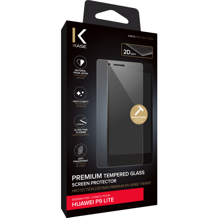 Premium Tempered Glass Screen Protector for Huawei P9 Lite, Transparent