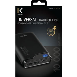Universal PowerHouse external battery 2.0 10000mAh, Black
