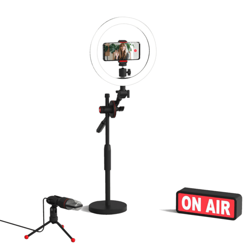 Case Anneau Lumineux Selfie &agrave; LED & Microphone