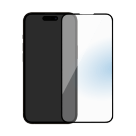 Protection d&rsquo;&eacute;cran antibact&eacute;rienne en verre tremp&eacute; ultra-r&eacute;sistant (100% de surface couverte) pour Apple iPhone 14 Pro, Noir