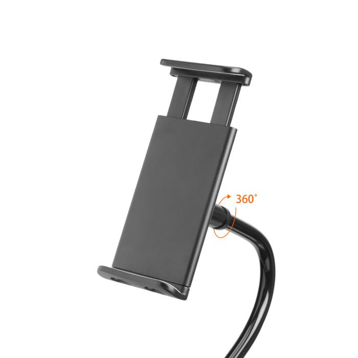 Support col de cygne pour tablette et smartphone (1,2 m), gris m&eacute;tallique