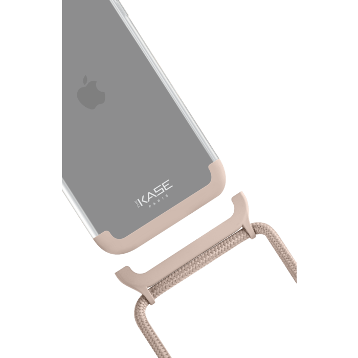 Bandouli&egrave;re d&eacute;tachable et support 2-en-1 pour Apple iPhone12 mini, Rose Sable