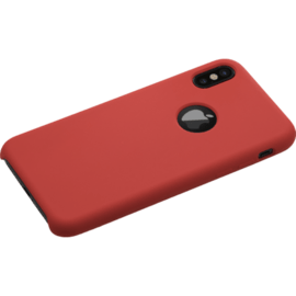 Coque en Gel de Silicone Doux pour Apple iPhone X/XS, Rouge Ardent