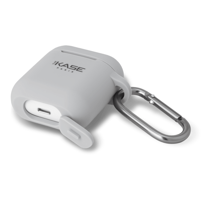 Coque Apple AirPods en gel de silicone doux, Gris sid&eacute;ral