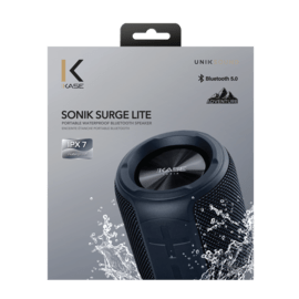 Enceinte &eacute;tanche portable Bluetooth Sonik Surge Lite (IPX7), Bleu cr&eacute;puscule
