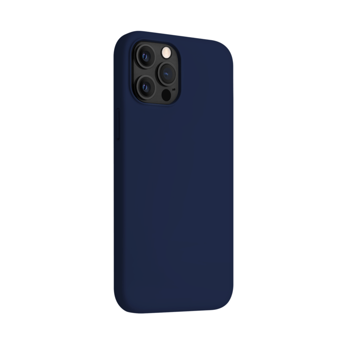 Coque antichoc en gel de silicone doux pour Apple iPhone 12/12 Pro, Bleu Oxford