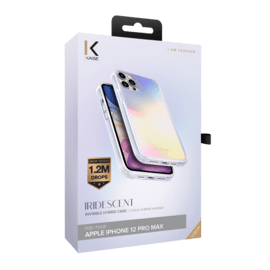 Coque hybride invisible iridescente pour Apple iPhone 12 Pro Max, Iridescente