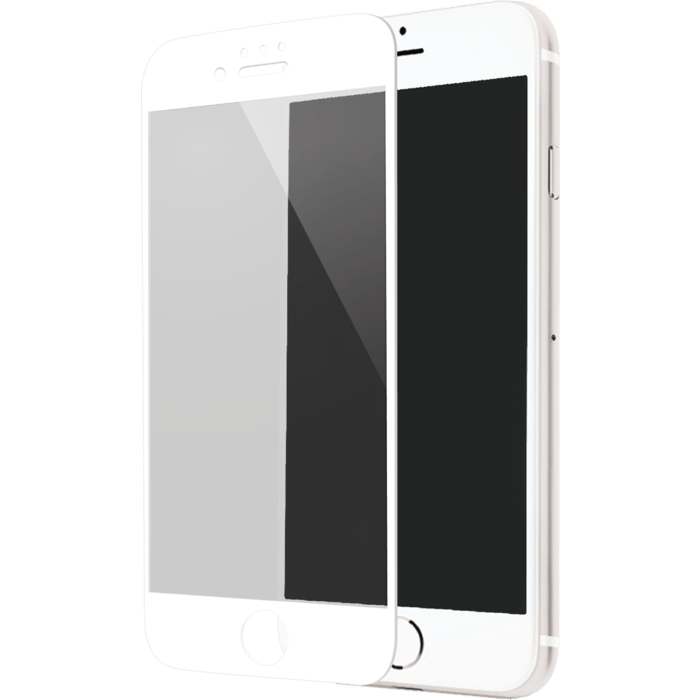 Protection d'&eacute;cran en verre tremp&eacute; (100% de surface couverte) pour Apple iPhone SE 2020, Blanc