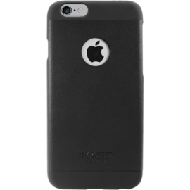 Coque en cuir v&eacute;ritable ultra slim pour Apple iPhone 6/6s, Noir Satin