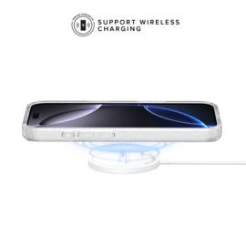 Coque hybride &eacute;tincelante invisible GEN 2.0 83% de plastique recycl&eacute; pour Apple iPhone 16 Pro, Transparente