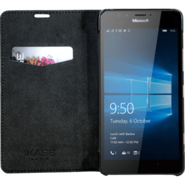 Coque Clapet Slim avec Stand pour Microsoft Lumia 950, Noir