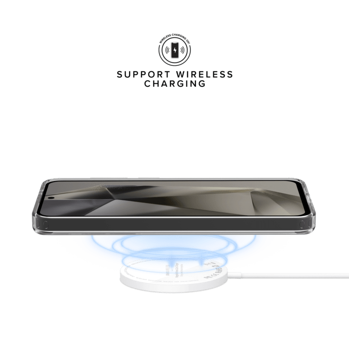 Coque hybride invisible fabriqué avec 83% de plastique recyclé pour Samsung Galaxy S25+ 5G, Transparente